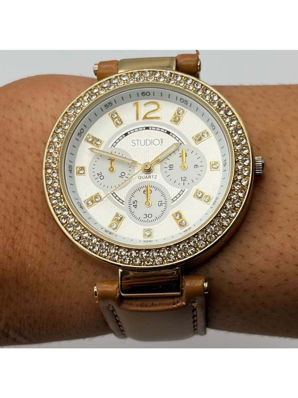 Gold & Brown Studio Time Watch